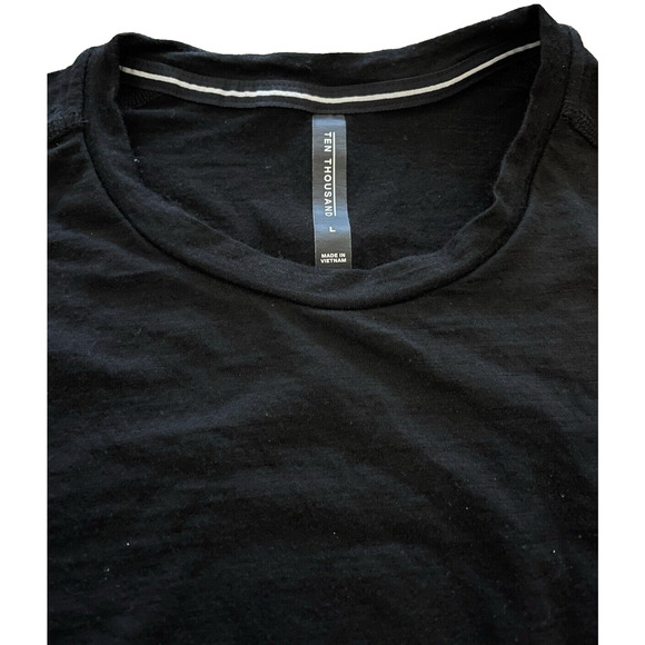 Ten Thousand The Merino Shirt Mens Large Black Tee T-Shirt Athletic Running Wool - Picture 4 of 8